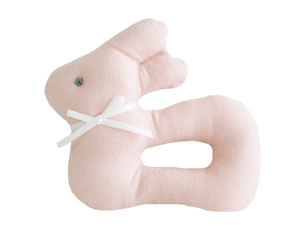 Alimrose Pink Bunny Rattle