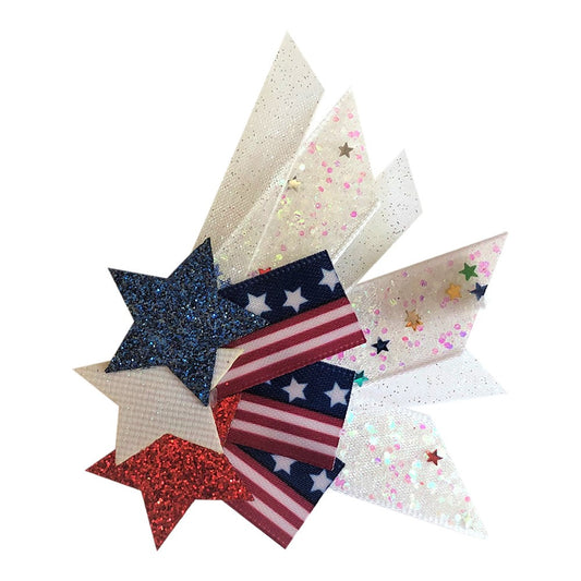 Patriotic Star Burst Hair Clip