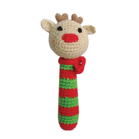 Zubels Crochet Reindeer Stick Rattle