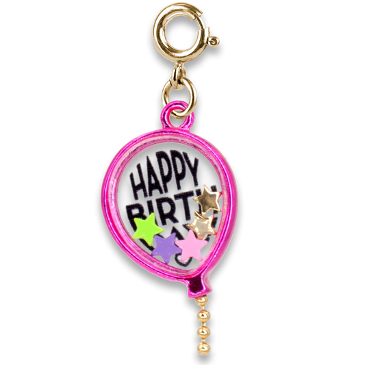 Gold Birthday Balloon Shaker Charm made by CHARM IT!