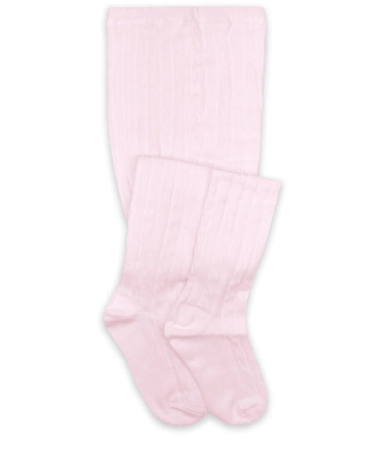 Jefferies Socks Light Pink Cable Knit Tights