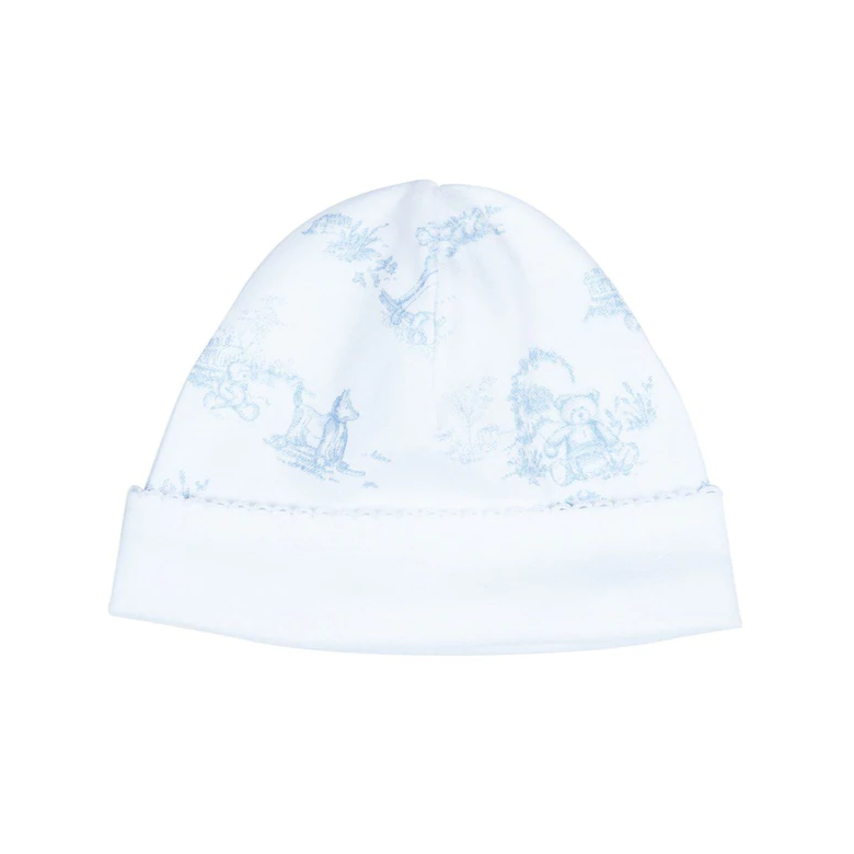 Teddy Bear Toile Baby Hat Nellapima