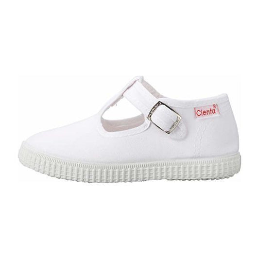 Cienta T Strap white children's shoe dallas 