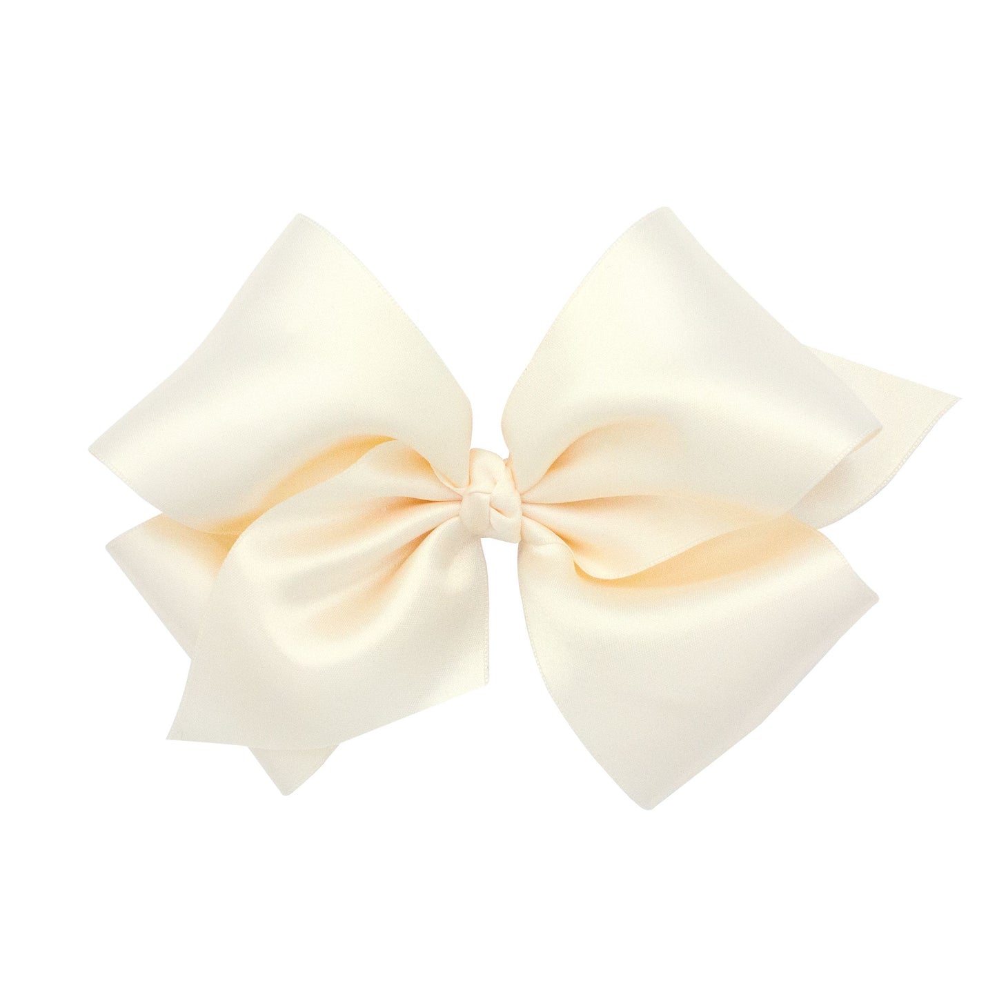 Wee ones Ecru King Size French Satin Hair Bow