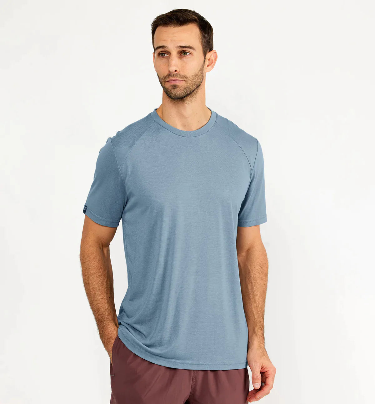 Men's Bamboo Lightweight Long Sleeve Shirt - Blue Fog