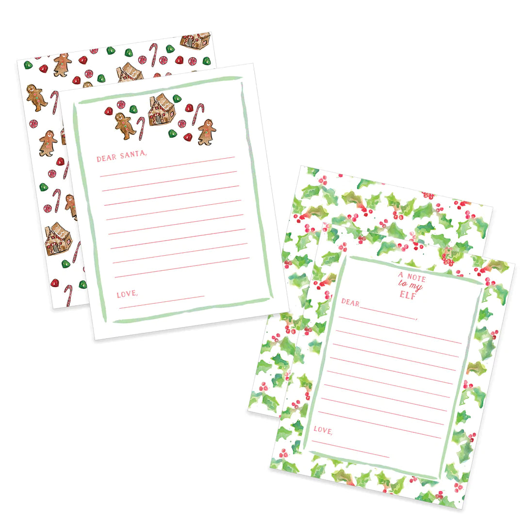 Letter to my Elf & Santa: Notecard Set Over the Moon