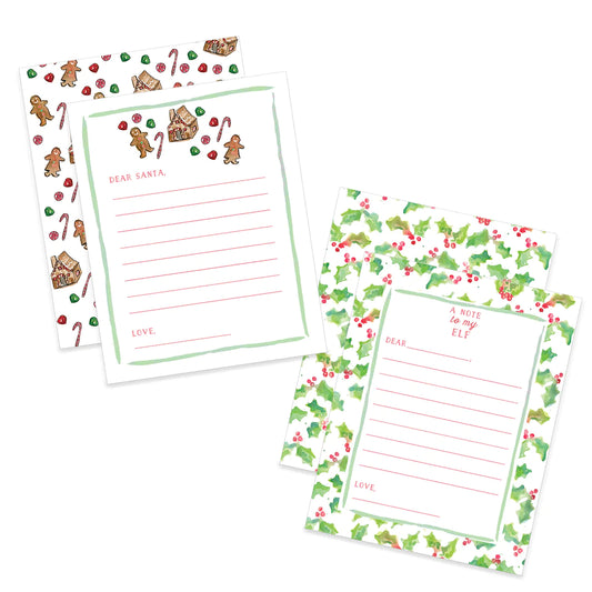 Letter to my Elf & Santa: Notecard Set Over the Moon