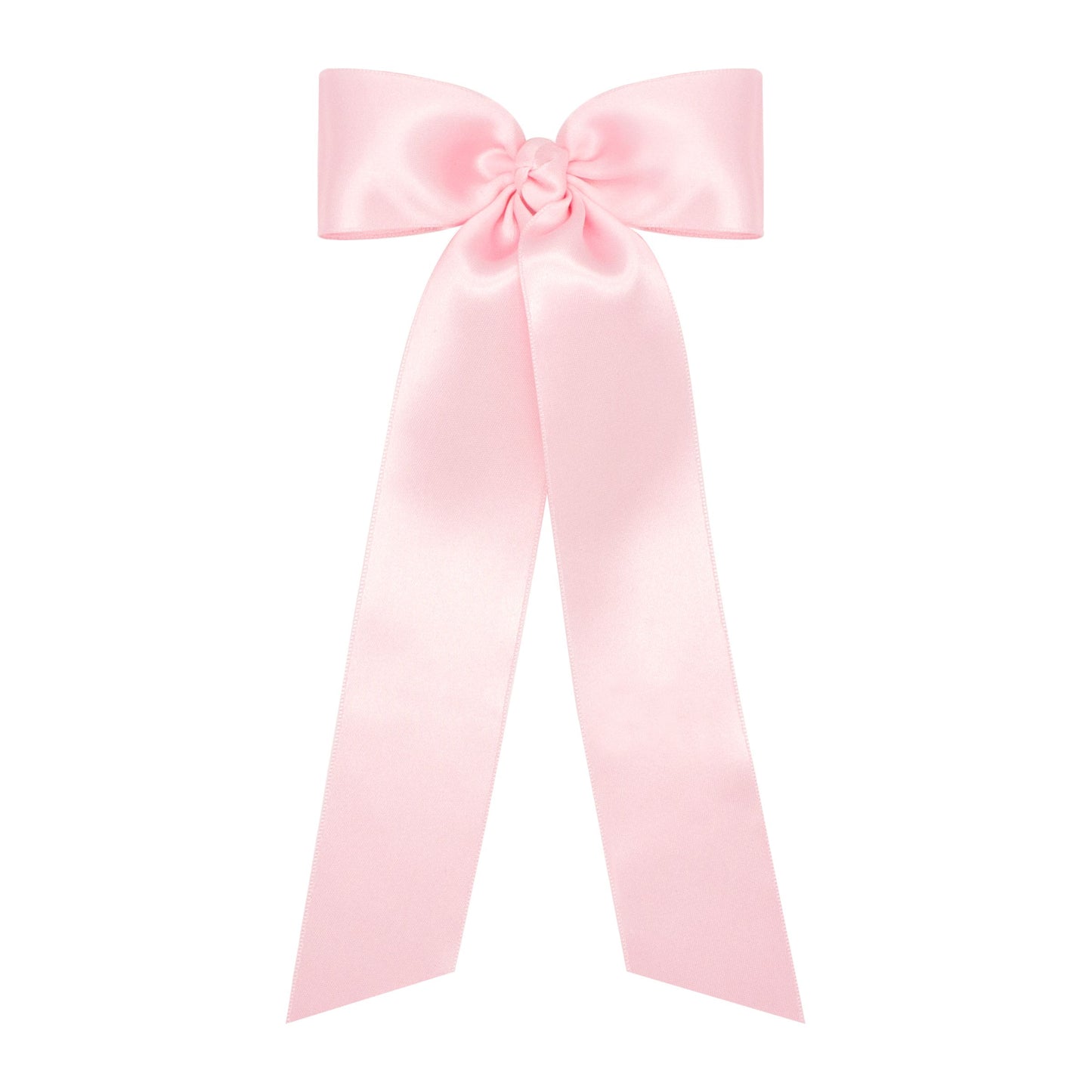 Wee Ones Long Tail French Satin Light Pink Bow Jojo Mommy Dallas bow shop