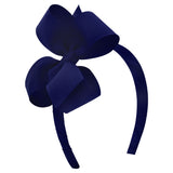 Navy Blue Bow Headband Wee Ones