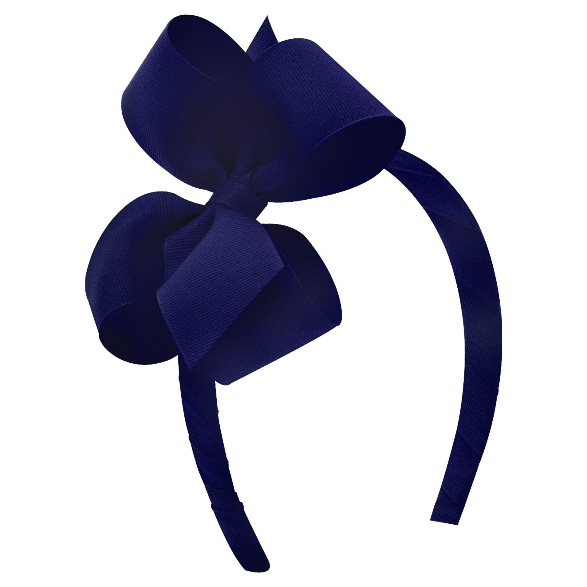 Navy Blue Bow Headband Wee Ones