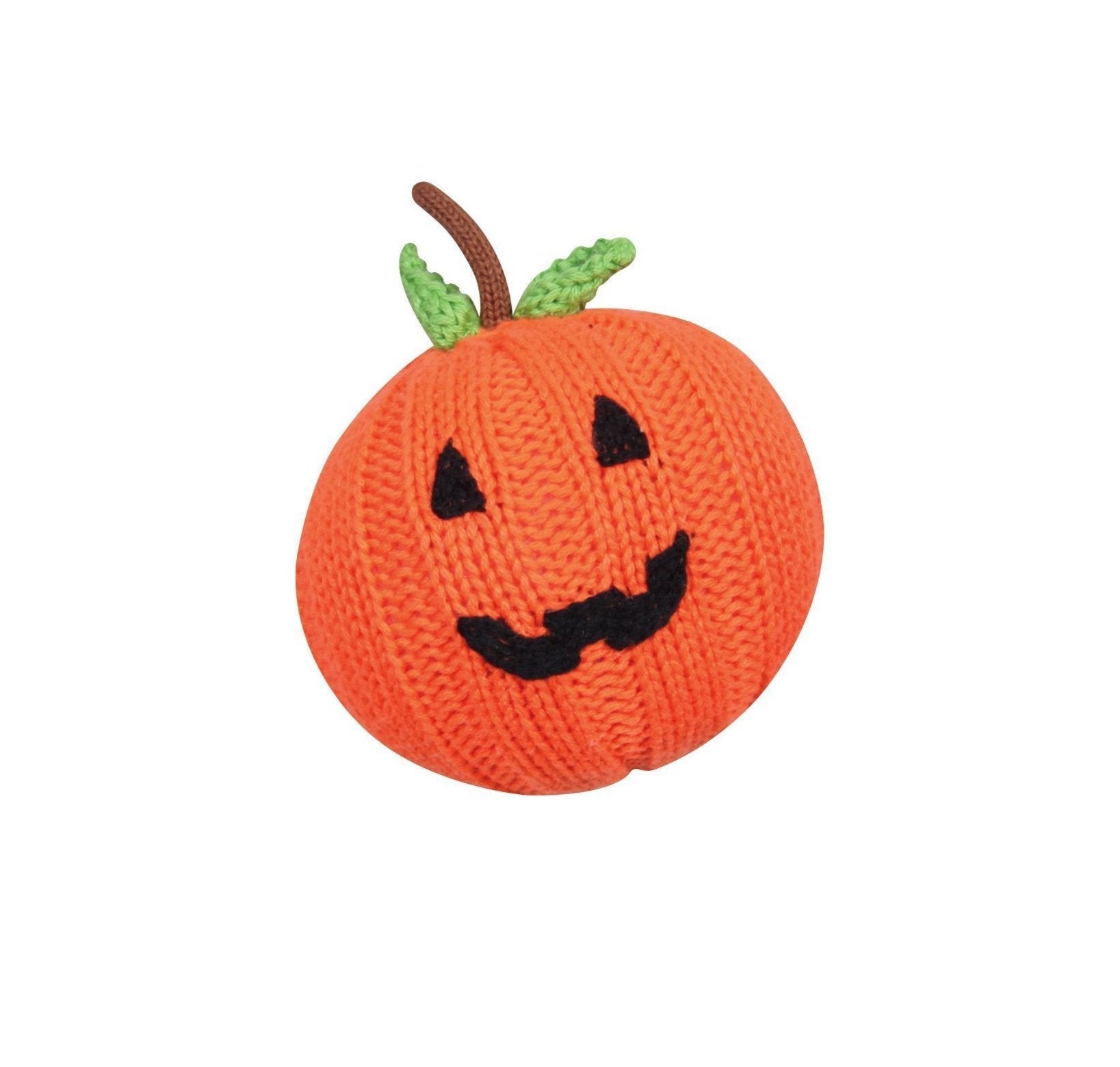 Knit Pumpkin Rattle Zubels Halloween Baby Toy
