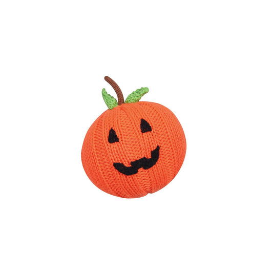 Knit Pumpkin Rattle Zubels Halloween Baby Toy